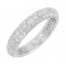 1.25 ct Ladies Round Cut Diamond Pave Set Wedding Band Ring 